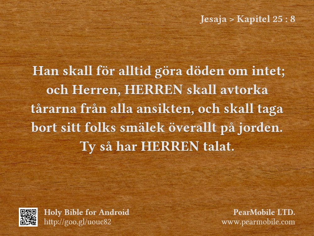 Jesaja, Kapitel 25:8